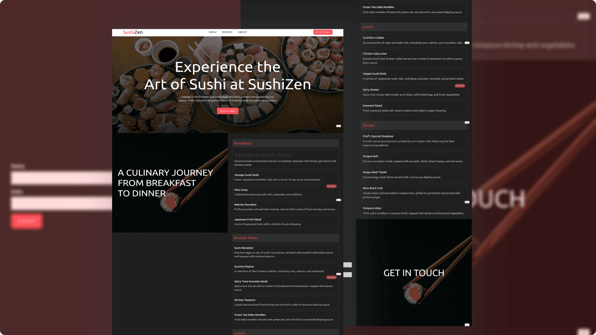 Featured image for A Webflow Website Where Food Meets Motion